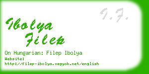 ibolya filep business card